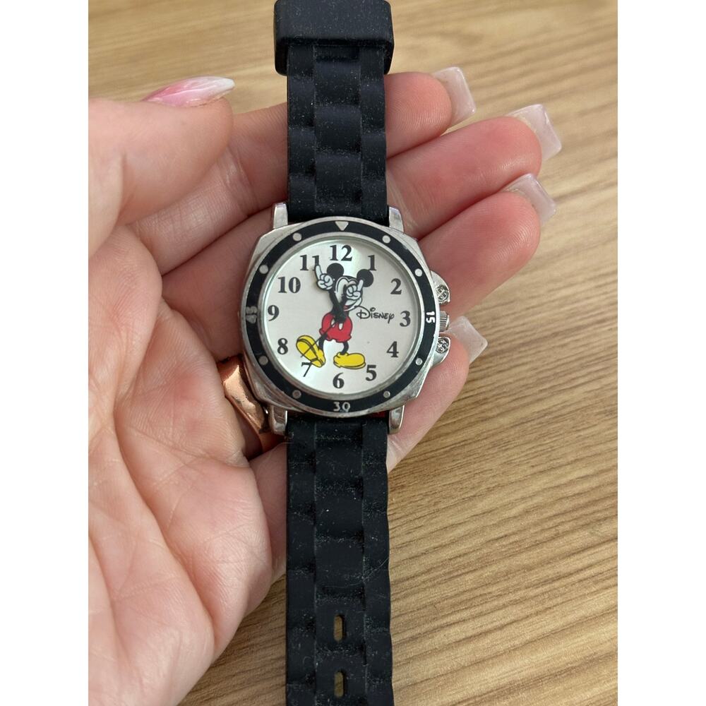 Disney MK1080 Mickey Mouse Watch with Black Rubber Strap